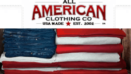 eshop at All American Clothing Co's web store for Made in America products